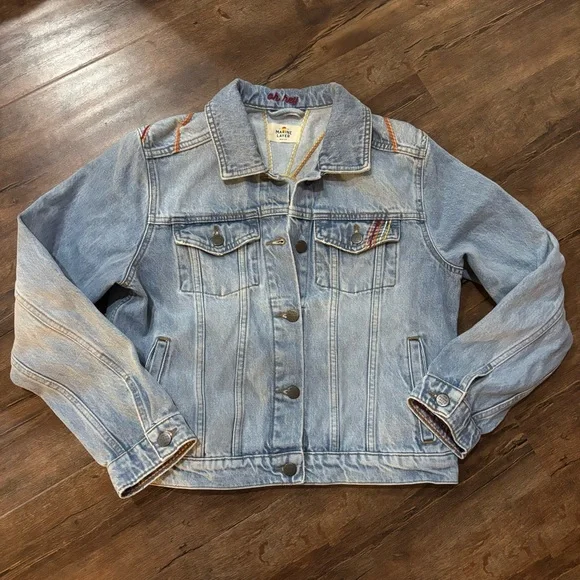 Marine Layer Embroidered Jean Jacket EXC SIZE M - Picture 3 of 9